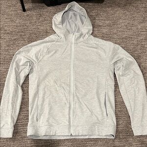Light Gray Full-Zip Hoodie